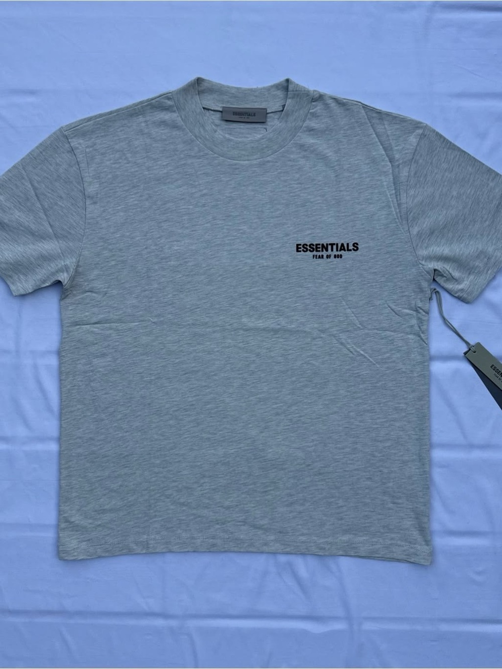 Essentials Heather Gray Short Sleeve Logo Tee